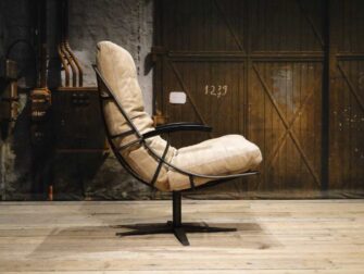 Fauteuil Bruno met armleuning - leer - lontra