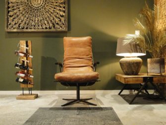 cognac leren fauteuil