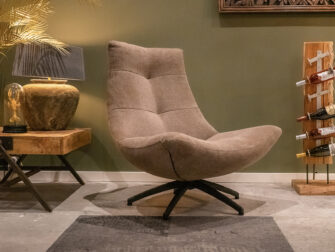 Draaifauteuil met stevige stof