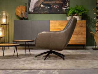 runderleren fauteuil