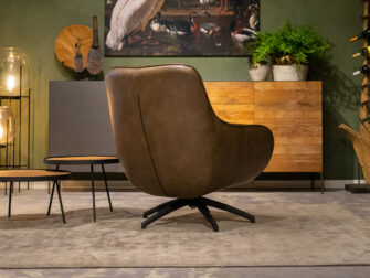 stijlvolle fauteuil bruin