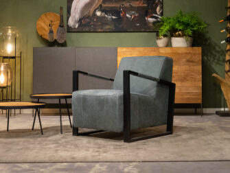 diepe fauteuil blauw