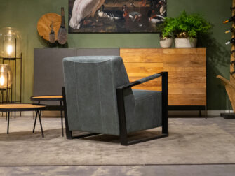 blauwe industriële fauteuil