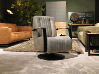 Grijze fauteuil met arm