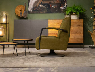 stoere draaifauteuil groen