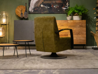 mosgroene draaifateuil