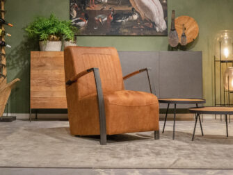 retro cognac fauteuil