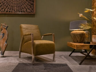 mosgroene fauteuil