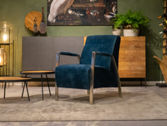 stoffen blauwe zetel