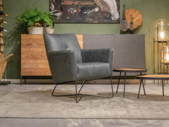 lage fauteuil grijs