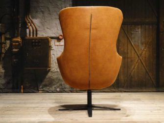 cognac leren draaifauteuil