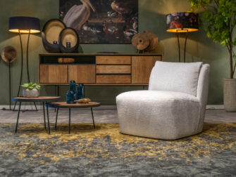 witte boucle fauteuil comfortabel