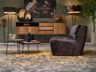 zeer comfortabele velours fauteuil met rugkussen