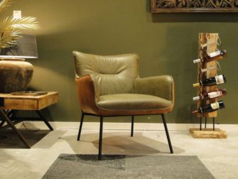 stoere leren fauteuil