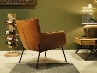 robuuste lederen fauteuil