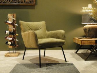 stoere groene fauteuil