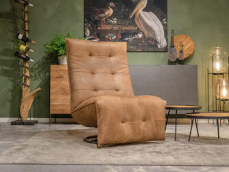 fauteuil leer bruin