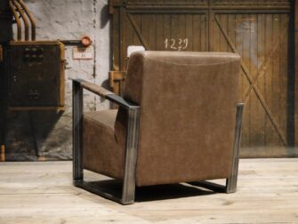 Bruin leren fauteuil