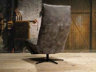 grijze leren relax fauteuil