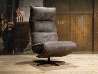 grijze leren relax fauteuil