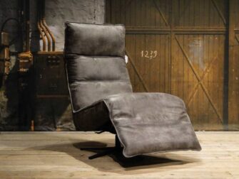 grijze leren relax fauteuil