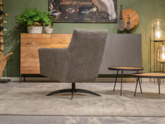 leren fauteuil grijs