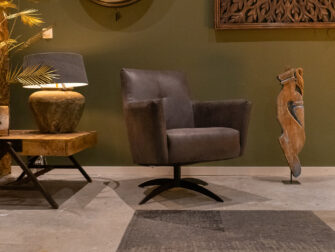 donkergrijze fauteuil