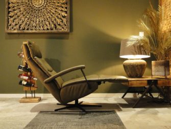 relaxfauteuil olijfkleur
