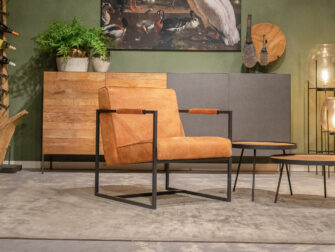 leren fauteuil cognac