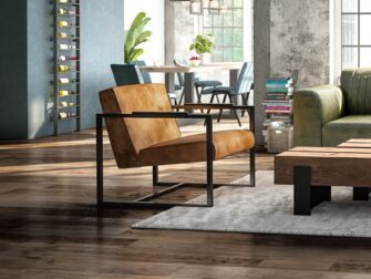 cognac leren fauteuil