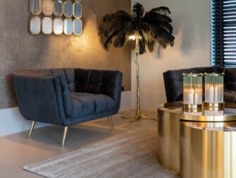 zwarte velvet fauteuil comfortabel