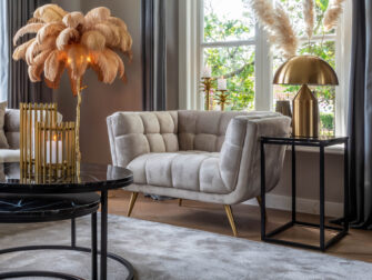 velours loveseat fauteuil hotel chique