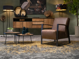 bruine lederen fauteuils op maat