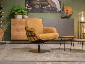 cognac leren fauteuil