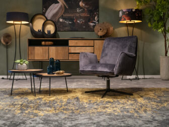 stoere draaifauteuil zachte stof