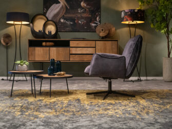 zwarte draaifauteuil velvet stof