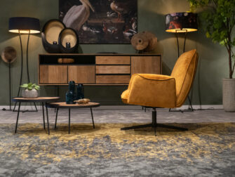 industriële fauteuil op draaionderstel