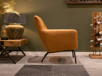 comfortabele stoel in leer