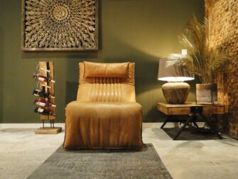 cognac leren relaxfauteuil
