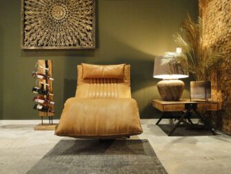 cognac leren relaxfauteuil
