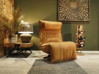 fauteuil met runderleer