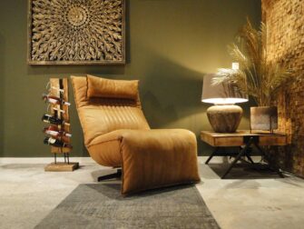 stoere lederen relaxfauteuil