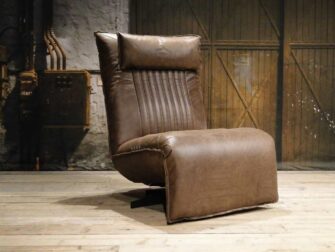 bruin leren relax fauteuil
