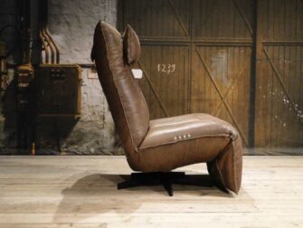 bruin leren relax fauteuil