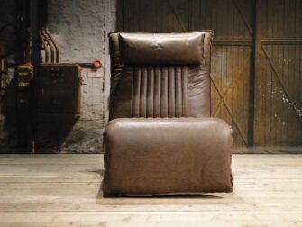 bruin leren relax fauteuil