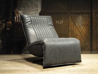 grijze relax fauteuil leer