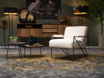 witte bloucle fauteuil draadframe