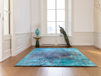 blauw Vloerkleed bamboe Floss - vintage aqua 32 - 240x340cm
