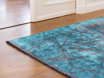 blauw Vloerkleed bamboe Floss - vintage aqua 32 - 240x340cm