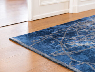 blauw vloerkleed bamboe Floss - maat 240x330cm